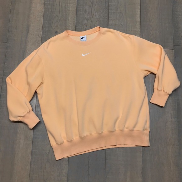 Nike Sweatshirt Womens Size M Orange Phoenix Oversized Sportswear Fleece Gym - Picture 1 of 9